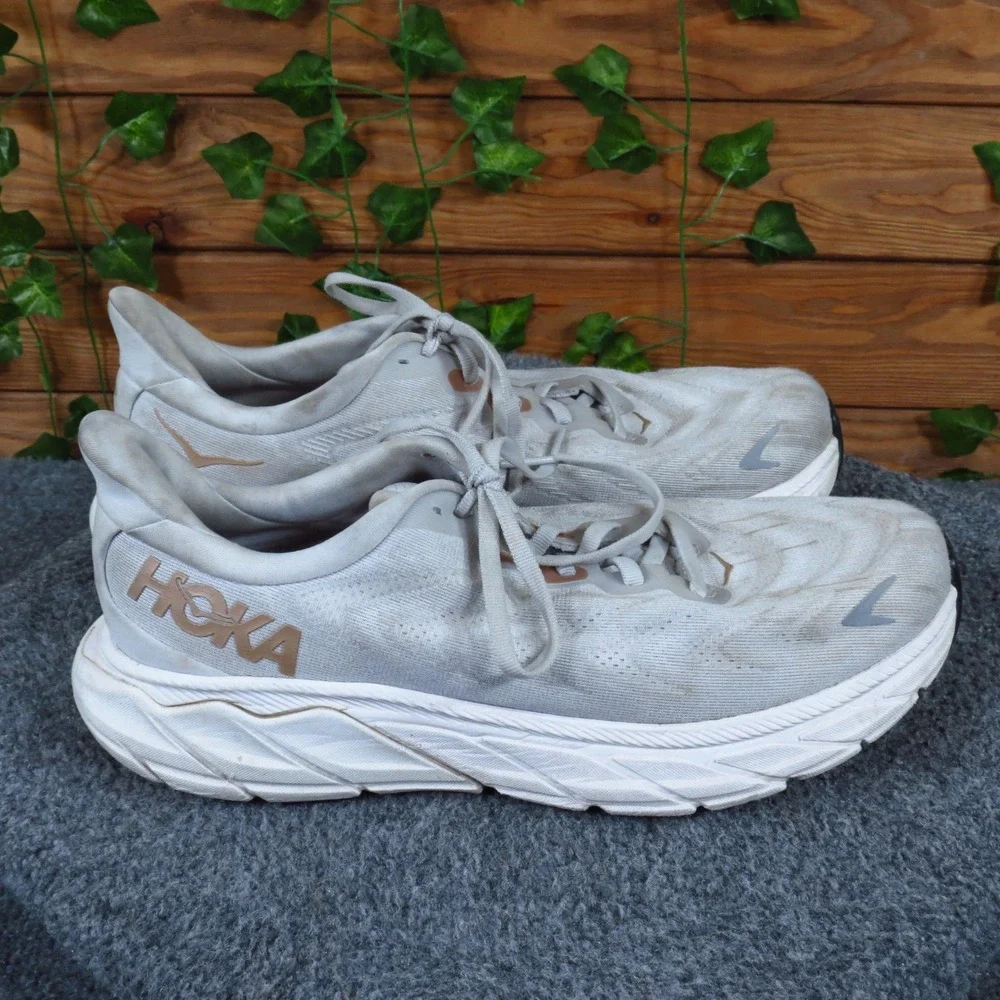 Hoka Arahi 6 Womens Running Shoes Size 10 Road Training Nimbus Cloud Rose Gold